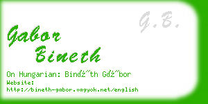 gabor bineth business card